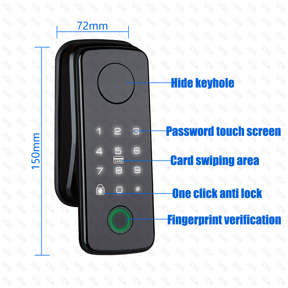 TTLock Auto Smart Fingerprint  - Glass Door Hinge ulasan dan harga